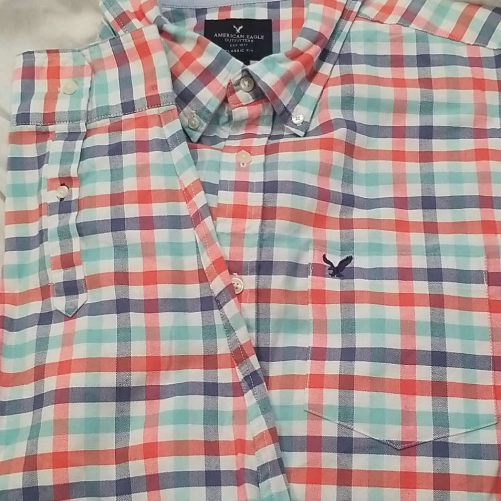 Long sleeve buttons up with pocket multi-color